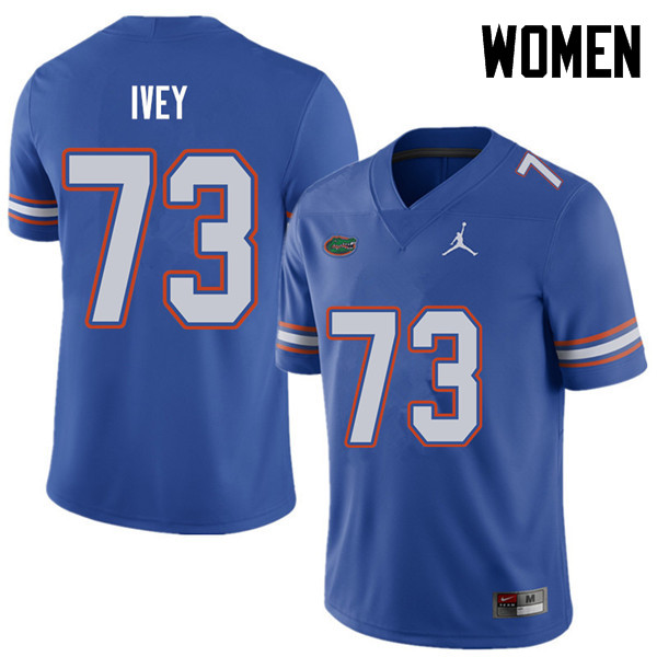 Jordan Brand Women #73 Martez Ivey Florida Gators College Football Jerseys Sale-Royal - Click Image to Close